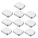 STOBOK 10pcs Boxes Mini Storage Tin Box The Christmas Candle Small Tin with Lid Storage Boxes with Lids Jar Silver 6.00X4.70X1.50CM