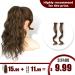 KooKaStyle Long Wavy Wrap Around Ponytail Extension 20 Inch Medium Brown - Synthetic Hair Piece with Bangs for Women - Buy Online on SooperMarket.com