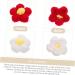 Cabilock 10pcs Hairpin Accessories Hair Pin Plush Yarn Crocheted Puff Flower Child Wedding Supplies Bow Tie Assorted Color 2 4X4cm - Buy Online on SooperMarket.com