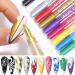 3 in 1 One Step Nail Polish Pen Nail Polish Pen One Step Nail Gel Pen-No Base and Top Coat Needed Nail Gel Painting Varnish Pen Nail Art Manicure Pen Nail Art Tools for DIY Nail Art Salon at Home 02 - Buy Online on SooperMarket.com