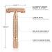 Kanzy Butterfly Rose Gold Safety Razor for Women & Men - Double Edge Single Blade Metal Reusable Shaving Kit for Perfect Shave - Buy Online on SooperMarket.com