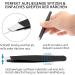 Pluck Econtal Black Tweezers with Case | Professional Sloping Eyebrow Hair Plucking Tool - Buy Online on SooperMarket.com