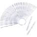 50 pieces nail presentation color fields false nail art sticks nail polish color card plates transparent nail tips for practice 50 pieces nail sticks