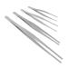 Beavorty 4pcs Tweezers Jigsaw Round Head Stainless Steel Clip
