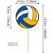 Rsstarxi 40 Pack Volleyball Cupcake Toppers Sports Ball Volleyball Game Player Cupcake Toothpicks Baby Shower Cake Decorations for Volleyball Game Theme Sports Kids Birthday Party Decorations Design 1 Volleyball - Buy Online on SooperMarket.com