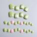 Decorative nail patch small fresh pink and green flowers with white toenails patch removable fake toenails and finished toenails. - Buy Online on SooperMarket.com
