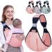 HINATAA Breathable Baby Sling Adjustable Baby Carrier Baby Carrier Wrap Quick Dry Thick Shoulder Straps for 0-36 Months Baby (Pink A)