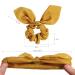 Satin Silk Scrunchies with Bunny Ear Bow - Elegant Hair Ties for Ponytails - Buy Online on SooperMarket.com