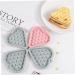 MAGICLULU 3pcs Mold Silicone Bakeware Cookie Silicone Baking Pad Heart Baking Pan Waffle Maker Mould Fondant Round Silicone Muffin Pan Silicone Waffle Mould Baking Tools Silica Gel Waffles 12X11X1.6CM Random Color - Buy Online on SooperMarket.com