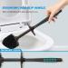 Toilet Bowl Brush Holder Set: 2 Pack Modern Deep Cleaning Bathroom Toilet Scrubber with Caddy for rv - Rim Decorative Accessories Cleaner Brushes for Toilet - Bronze A-bronze - Buy Online on SooperMarket.com