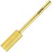 PANA Flat Top Small Barrel 3/32 Shank Size - (Gold  2X Fine Grit) - Fast remove Acrylic or Hard Gel Nail Drill Bit for Manicure Pedicure Salon Professional or Beginner 2X Fine Small Barrel - Gold