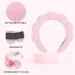 Spa Headband for Women - Soft Terry Cloth Makeup and Skincare Headband in Pink+Light Brown - Perfect Gift Set with Face Wash Wristbands - Buy Online on SooperMarket.com