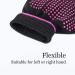 LEEQ 2 Pieces Heat Resistant Gloves Silicone Non-Slip Gloves for Hair Styling Curling Iron Fit All Hand Sizes (Rose red Silicone dots) - Buy Online on SooperMarket.com