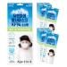 (Pack of 10) You and I KF94 Kids Face Mask Age 2 to 4 3-Layer Filters Protective Nose Mouth Covering Dust Mask Individual Packs Made in Korea Whtie KF94 Masks.