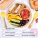 Bamboo Baby Weaning Set - Suction Bowl, Plate, Spoon & Fork in Yellow - Buy Online on SooperMarket.com