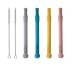 Danneeforsu7 4 pieces baby bite tube silicone bass ring baby hollow hollow -straw toddler small tooth toys safe chewing molars with 2 cleaning brushes for toddlers girls boys