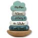 Label label stacking tower mint - personalized i gift for birth & baptism i handmade baby wooden toys i personalized gifts baby i label label i stack game with name & birth dates