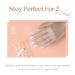 Beetles Press on Nails Short Glossy 6 Solid Colors Set | 144Pcs Fake Nails with Glue and Adhesive Tabs | Mini File Included | Women and Girls Nail Kit - Early Morning Mist - Buy Online on SooperMarket.com