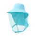 DRYIC Mosquito Head Net Mesh Hat - Extra Fine Holes Insect Netting Bug Face Shield Sun Protection Bug Bee Keeper Outdoor Fishing Hiking Camping Gardening Blue