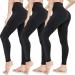 Actinput leggings ladies high waist leggings opaque black sports leggings long elastic yoga pants running trousers training pants for sport gym yoga a - black l -xl