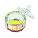 Crystal Rainbow Color Dodecagon Shape Acrylic Liquid Powder Glass Dappen Dish Glass Cup w Cap Lid Bowl for Acrylic Nail Art Transparent Kit, NAPB019-Dodecagon