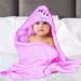 Soft Hooded Baby Bath Towel | Absorbent New Born Essential - Pink 75x78 cm - Buy Online on SooperMarket.com