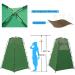 6.9FT Oversized Privacy Camping Shower Tent | Portable Outdoor Changing Room Shelter for Camping, Hiking, Fishing | Army Green - Buy Online on SooperMarket.com