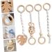 Zerodeko 4pcs Wood Hanging Newborn Ornament Set - Room Decor, Gifts, Rattle, Crinkle, Gym Pendants - Buy Online on SooperMarket.com