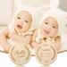 1Pcs Newborn Baby Announcement Sign Bulletin Board with Marker Round Wooden Baby Birth Sign Hello World Newborn Welcome Sign Photo Prop for Christmas Baby Shower Birthday Gift Keepsake - Buy Online on SooperMarket.com