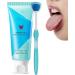 Virtcoy Natural Tongue Cleaning Gel - Ergonomic Brush Set for Bad Breath & Stain Removal | Organic Oral Care - Buy Online on SooperMarket.com