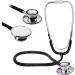 Valuemed Pro Double Dual Head Black Tube Stethoscope - Ideal for Doctors, Nurses, EMTs, and Vets - Medical Health Care Equipment in Black - Buy Online on SooperMarket.com