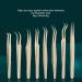 Eyeline 8-Part Eyelash Extension Tweezers Set | Steel Beauty Tools in Pearly Gold - Precision Tweezers for Lash Extensions - Buy Online on SooperMarket.com