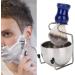Ankroyu 3-Piece Beard Shaving Set - Stainless Steel Razor Brush & Rack - Perfect Gift for Fathers Husbands & Friends - Buy Online on SooperMarket.com