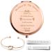 COFOZA Pack of 3 Mother & Father of The Groom Gifts Set -1 Rose Gold Compact Makeup Mirror 1 Knot Bracelet Stainless Steel 1Tie Clip Engagement Wedding Proposal Gifts for Groom's Mothe and Father