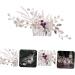WOFASHPURET 1pc braided flower comb hair accessories hair barrettes for women Headpieces for Brides Hair Side Combs flower hair clips for women white wire modeling banquet hair comb - Buy Online on SooperMarket.com