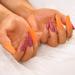 Sethexy Long Shiny Orange Ballerina Press-On Nails | 20pc Acrylic Coffin Nail Tips for Women & Girls | Bling Glitter False Fingernails - Buy Online on SooperMarket.com