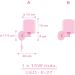 Dalber Unicorns Children's Wall Lamp - Pink Animal Light for Kids' Room | Stylish Lampshade - Buy Online on SooperMarket.com