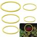 Peutier 5stk floating plant rings for aquariums round floating planting corrals 5 sizes Fish feeding rings Aquarium plant ring hold floating plants in place (yellow)