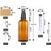 100ml Glass Spray Bottles - Set of 3 - Ideal for Cosmetics Oils & Perfumes - Brown Pharmacist Bottles for Easy Filling - International Shipping Available - Buy Online on SooperMarket.com