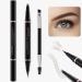 Eyebrow Pencil 2-in-1 Waterproof Eyebrow Pen with 4 Tip Brow Pen and Ultra-Precise Brow Pencil with Dual-ended Eyebrow Brush Eyebrow Makeup for Natural Looking Eyebrows-Dark Brown