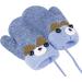 Cute Cartoon Kids Knitted Gloves with String | Winter Warm Mitten Gloves for Boys & Girls - Blue - Buy Online on SooperMarket.com