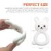 PAPACHOO Teething Toys 2 Pack - Bunny Carrot Silicone Infant Teether Set | BPA Free Baby Soothing Toy for Teething Relief - Buy Online on SooperMarket.com