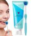 Virtcoy tongue cleaning gel |Natural organic tongue cleaning gel with cleaning brush |Ergonomic tongue cleaner-burst set removes bad breath stains and deposits