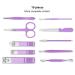 10pcs Professional Stainless Steel Manicure Pedicure Set for Travel - Violet - Buy Online on SooperMarket.com
