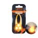 LaRoo Safety LED-Flashing Light for Dogs Cats LED-Light Pendant Keyring Clip on Dog Collar Charms Blinker Light Waterproof Safety Light for Walking the Dog and Outdoor Sports Silicon orange