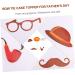 Warmhm 50 Pcs 10 Set Top Hat Father Glasses Cake Brown 10.6X8.5CM - Buy Online on SooperMarket.com
