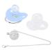 Bling Baby Pacifier Clip - Curved Silicone Design with Rhinestone Crown for Infants 6 to 18 Months - Stylish & Safe Newborn Pacifier (Blue M) - Buy Online on SooperMarket.com