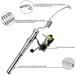 Leikance Ice Fishing Rod & Spinning Reel Set | Portable Winter Fishing Tackle for International Shipping - Buy Online on SooperMarket.com