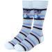 Set of Stitch Socks Blue White and Grey 3 Pairs Size 40 to 46 Long Socks in Cotton Polyamide and Elastane Original Product Designed in Spain Multicolored 40-46 - Buy Online on SooperMarket.com
