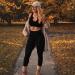 QINSEN Ribbed Seamless Crop Tank & High Waist Yoga Leggings Set - Large Black - Buy Online on SooperMarket.com